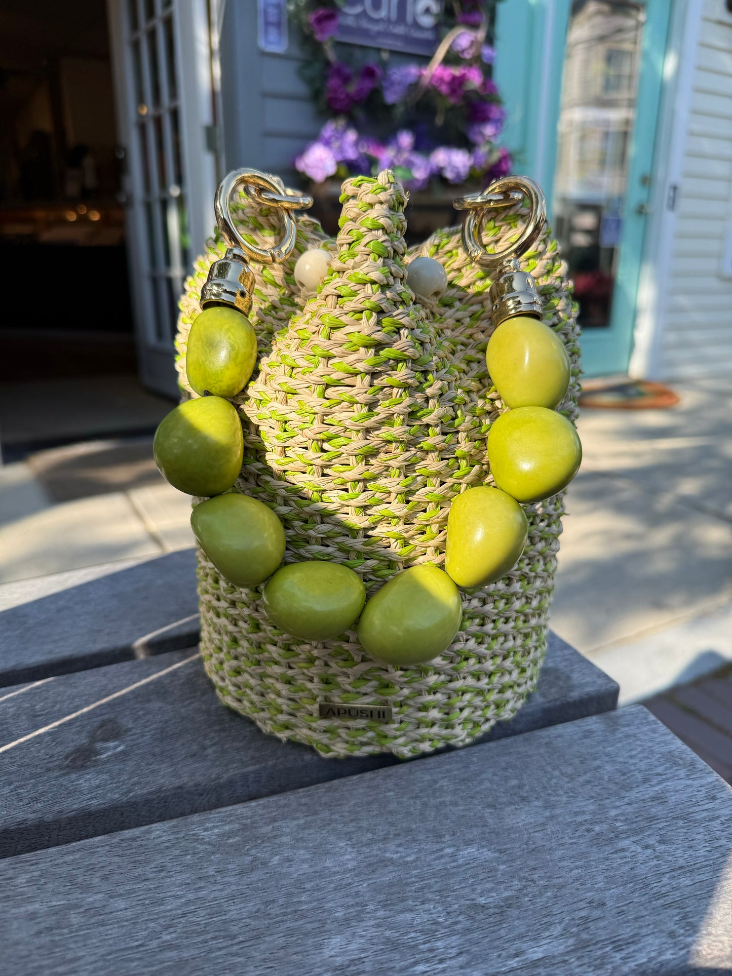 Iraca Palm Mini Tote: Green