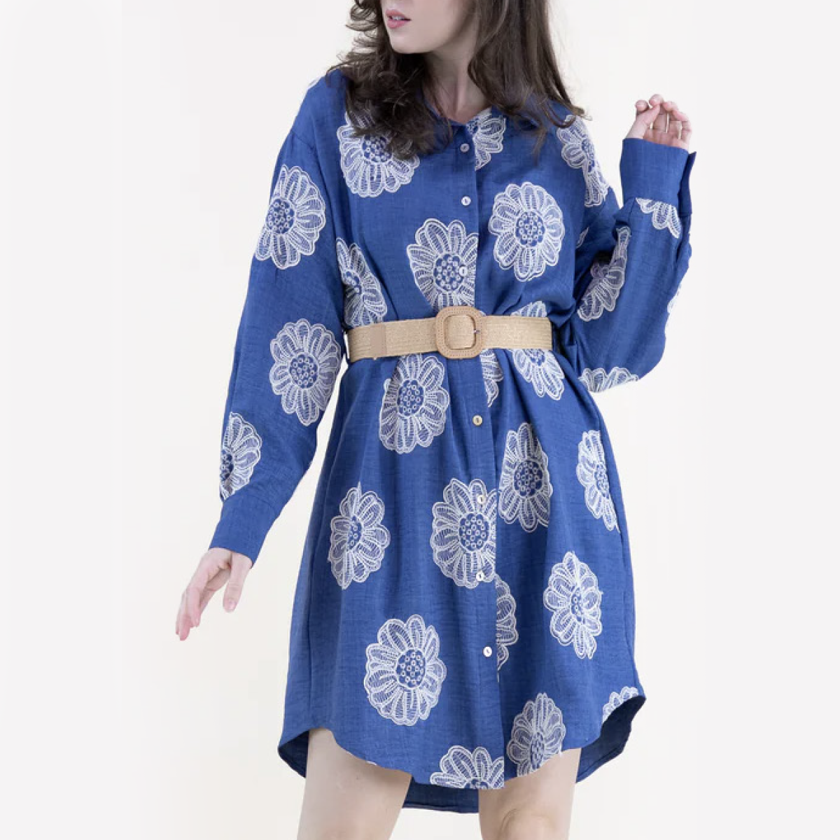 Blue Flowered Cover-up/Top