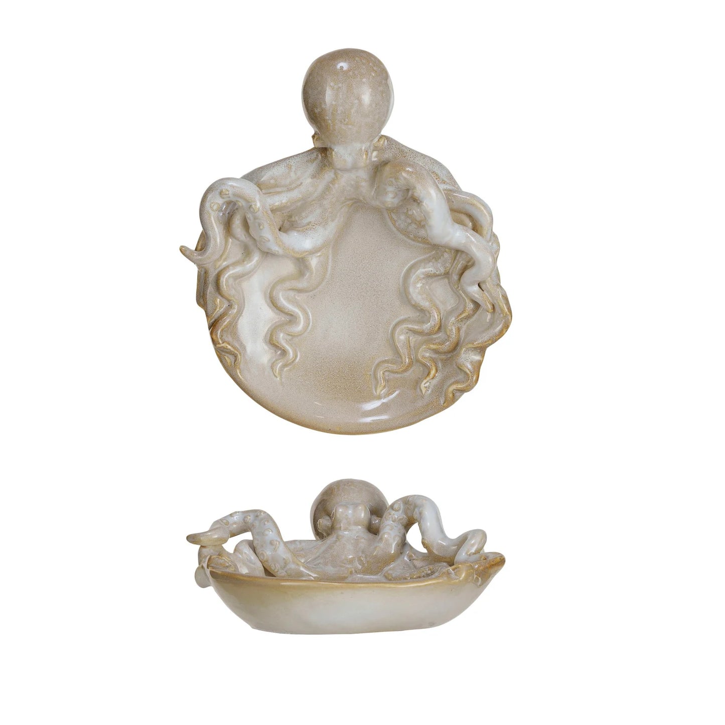 Stoneware Dish Octopus