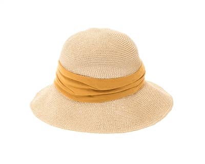 Fine Crochet Toyo Straw Summer Hat: Light Pink