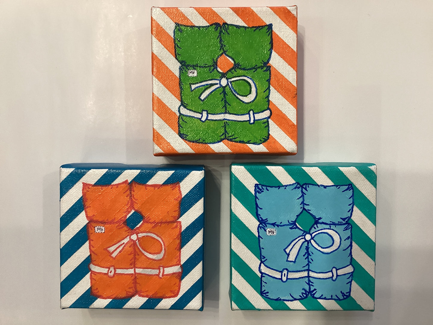 Hand Painted MV Lifesaver 4”x4”