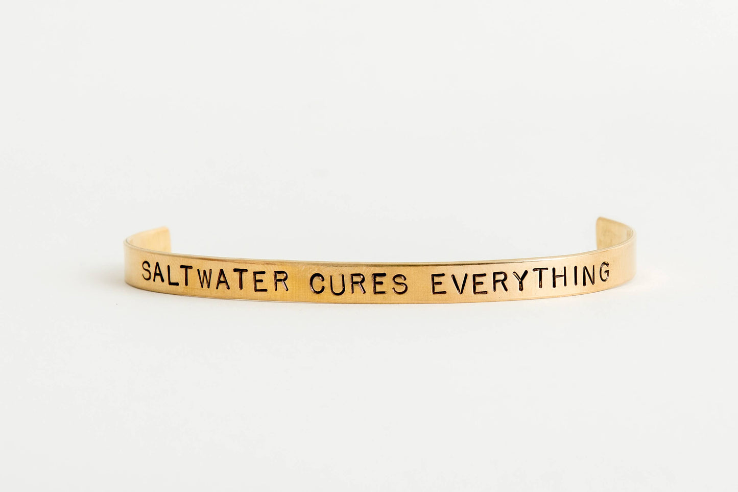 Saltwater Cures Everything Cuff: Brass