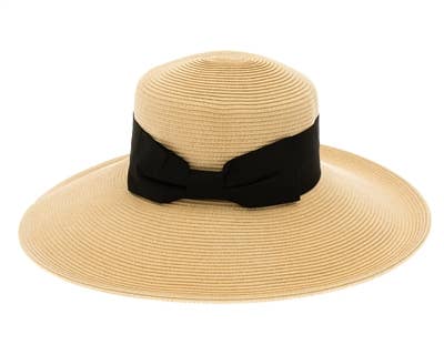 Glamorous Women's Straw Sun Hat : Light Natural