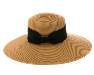 Glamorous Women's Straw Sun Hat : Light Natural