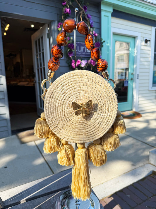 Apushi Iraca Palm Tassel Bags