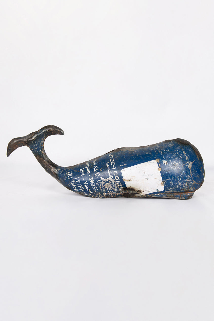 Recycled Metal Whale - Large