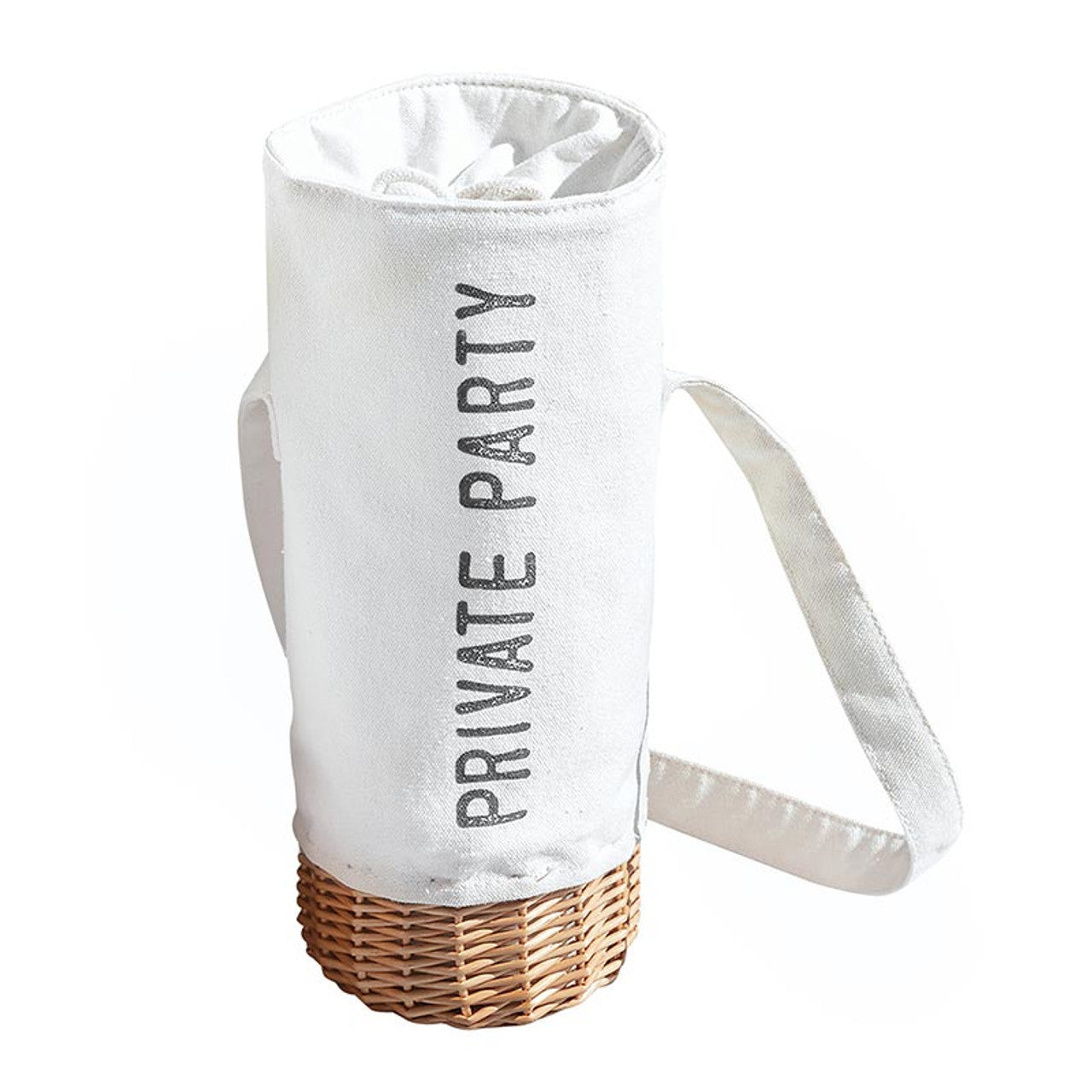 Private Party Wicker Wine Bag