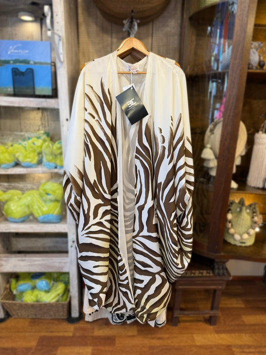 Zebra Long Fly Jacket