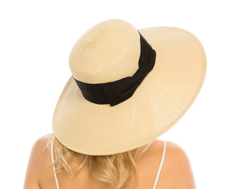 Glamorous Women's Straw Sun Hat : Light Natural