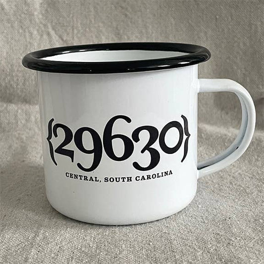 Enamel Camper 12oz cup mug.: Black Lip
