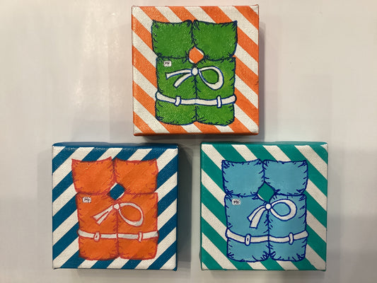 Hand Painted MV Lifesaver 4”x4”